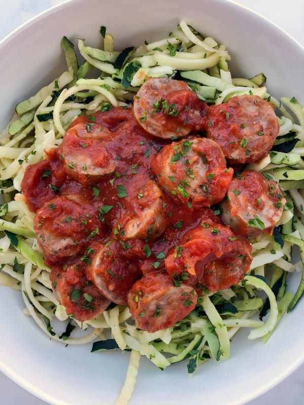 Zoodles with Italian Sausage and Onion cover