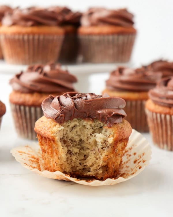 Banana Cupcakes with Chocolate Frosting cover
