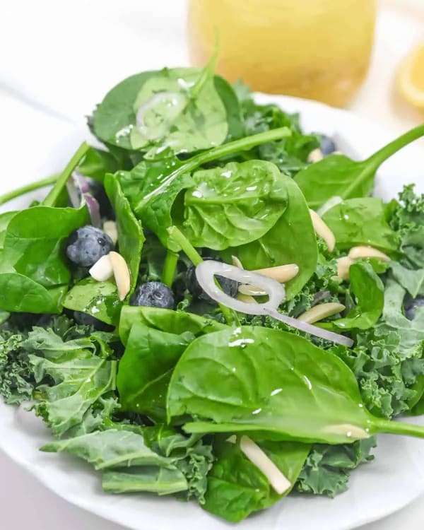 Kale and Spinach Salad with Citrus Vinaigrette cover