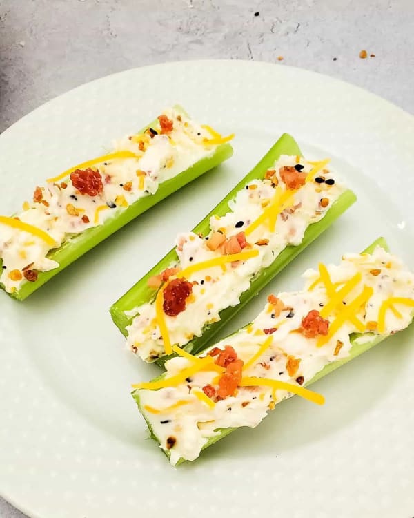 Bacon and Cream Cheese Stuffed Celery cover