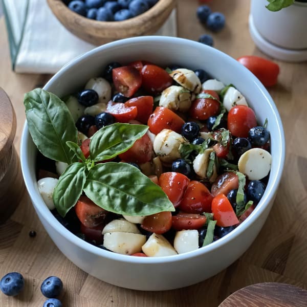 Red, White & Blueberry Caprese Salad cover