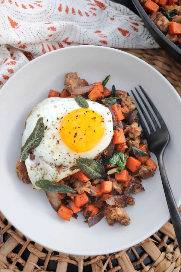Sweet Potato Breakfast Hash with Sausage and Sage cover