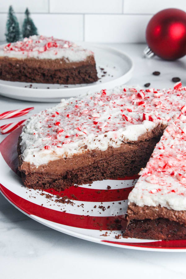 Vegan Peppermint Mocha Mousse Cake cover