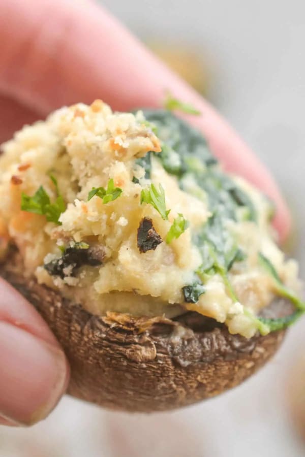 Spinach and Boursin Cheese Stuffed Mushrooms cover