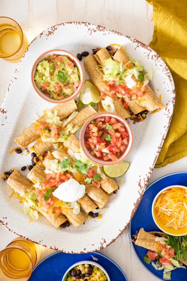 Vegetarian Baked Taquitos cover