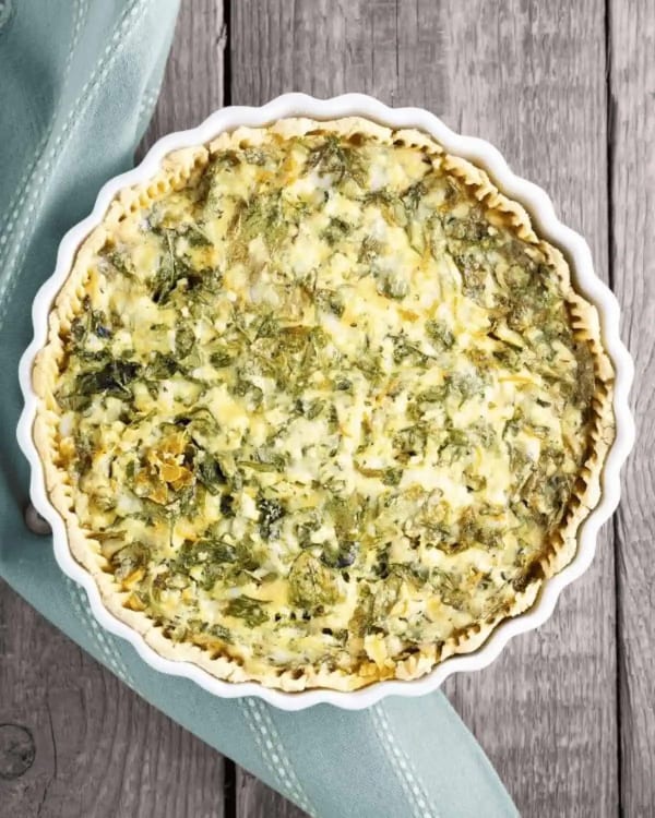 Ham and Cheese Spinach Quiche cover