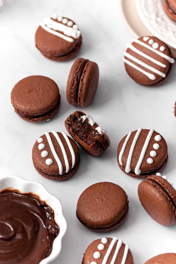 Chocolate Macarons with Chocolate Peppermint Ganache cover