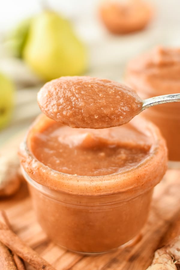 Unsweetened Ginger Pear Cinnamon Applesauce cover