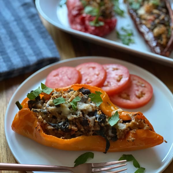 Vegetarian Stuffed Sweet Pointed Peppers cover