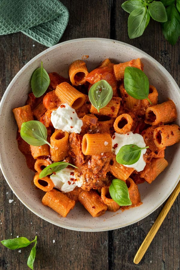 Pasta with Ricotta Tomato Sauce cover