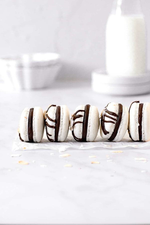 Almond Chocolate Coconut Macarons cover