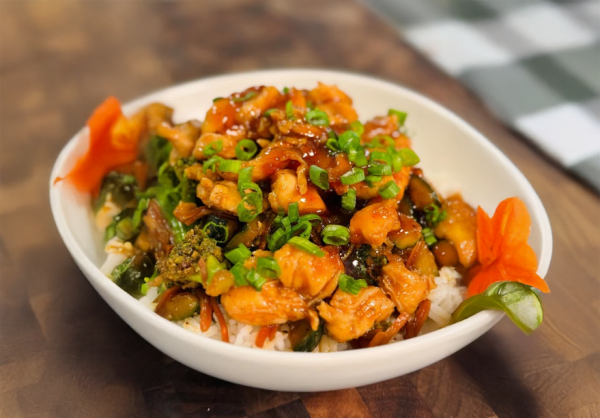 High Protein Spicy Honey Garlic Chicken Bowl cover