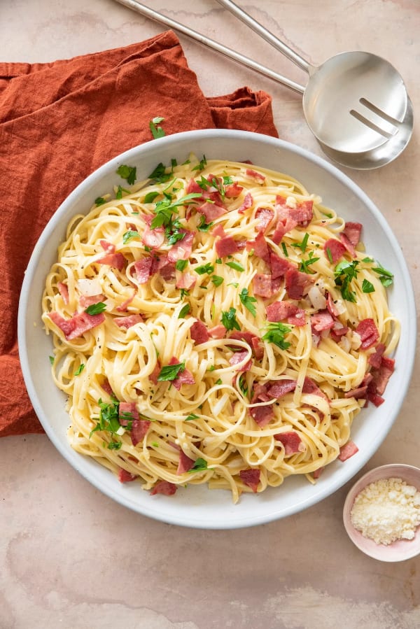 Lightened Up Spaghetti Carbonara cover