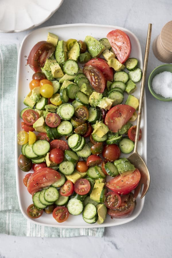 Avocado Cucumber Tomato Salad cover
