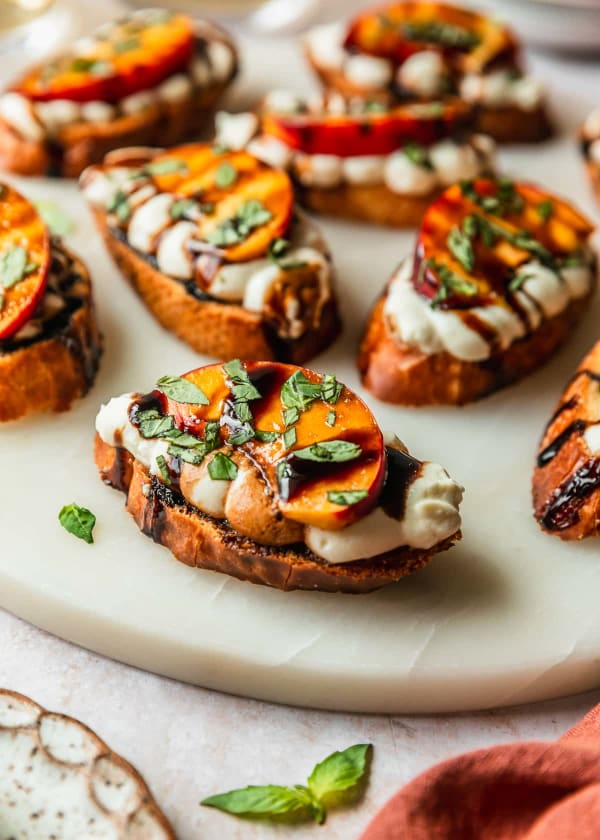 Whipped Ricotta Crostini with Juicy Peaches cover
