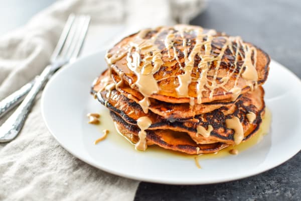 5-Ingredient Sweet Potato Banana Pancakes cover
