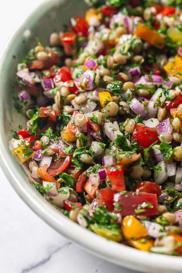 Lentil Tabbouleh Salad Recipe  cover