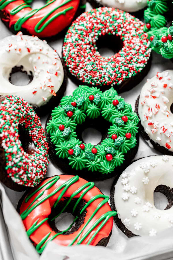 Chocolate Peppermint Christmas Donuts cover