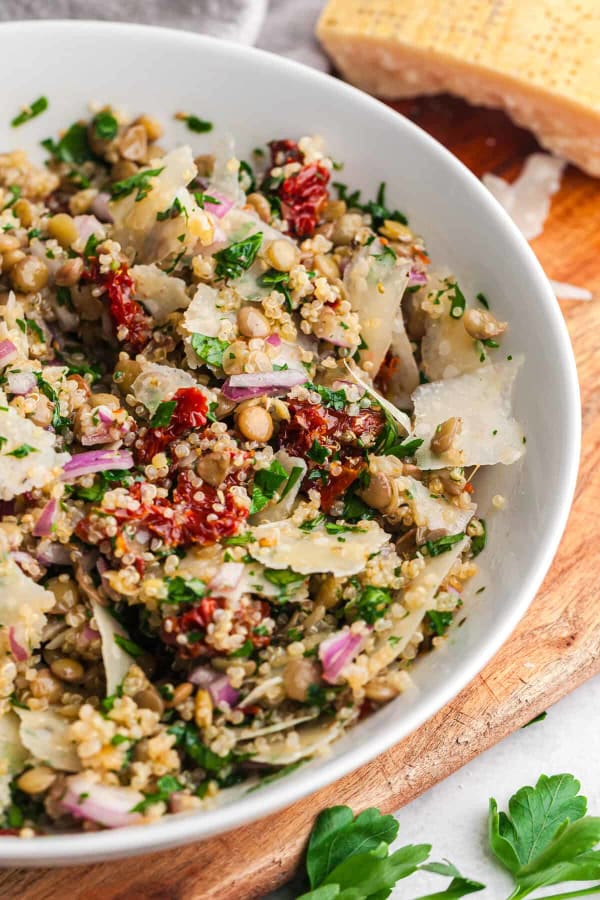Quinoa Lentil Salad with Sun-Dried Tomatoes cover