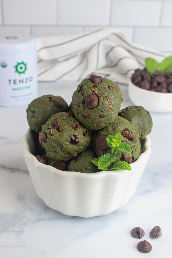 Matcha Mint Chocolate Chip Energy Bites cover