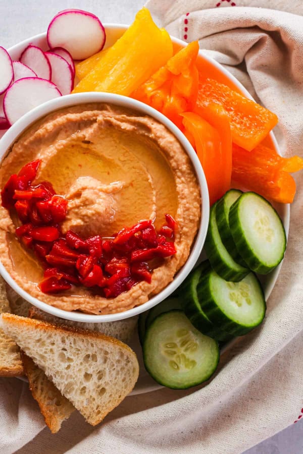 Roasted Red Pepper Hummus cover