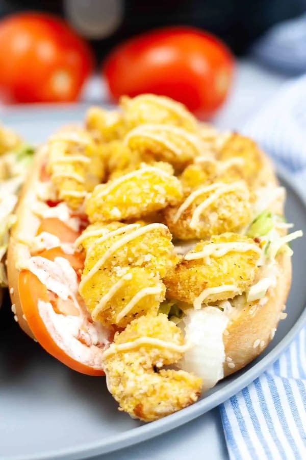 Air Fryer Shrimp Po Boy Sandwich cover