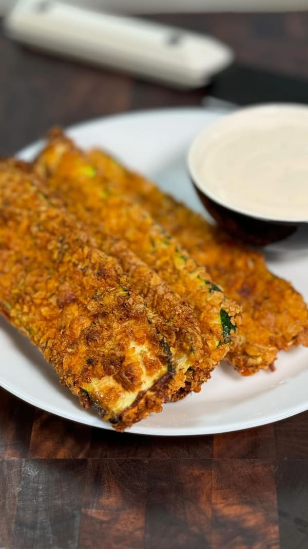 High Protein Air-Fried Zucchini Sticks cover