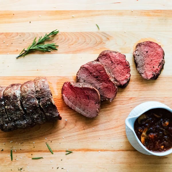 Slow-Roasted Beef Tenderloin with Red Wine Mushroom Sauce cover