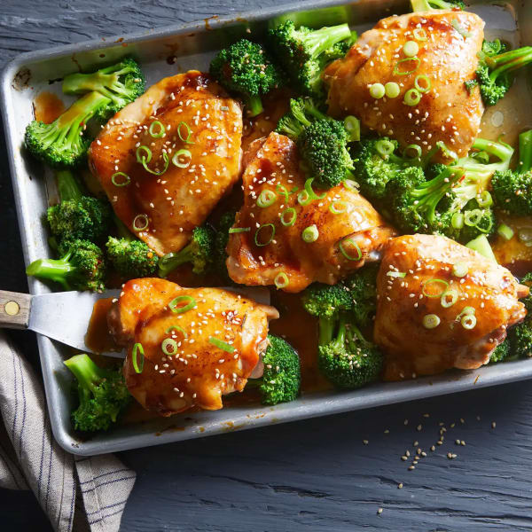 Sheet Pan Teriyaki Sesame Chicken and Broccoli cover
