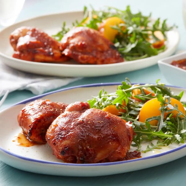 Sweet BBQ Baked Chicken Thighs cover