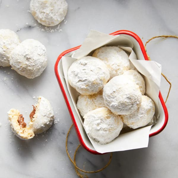 Nutella-Stuffed Hazelnut Snowball Cookies cover