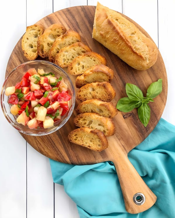 Peach and Tomato Bruschetta cover