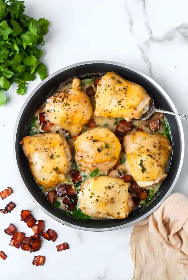 Whole30 Creamy Spinach Bacon Chicken cover