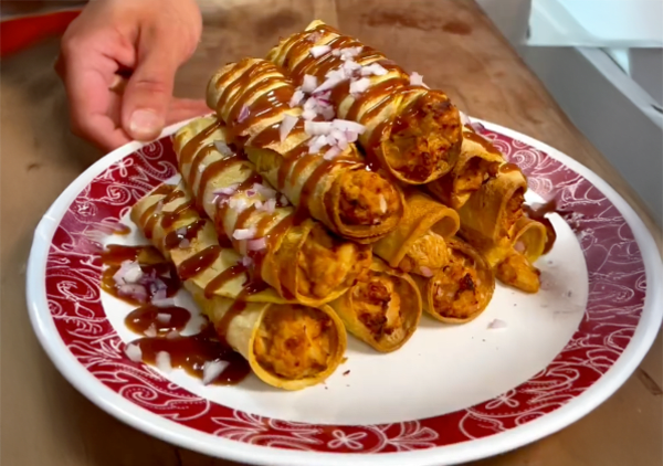 High Protein BBQ Chicken Taquitos cover