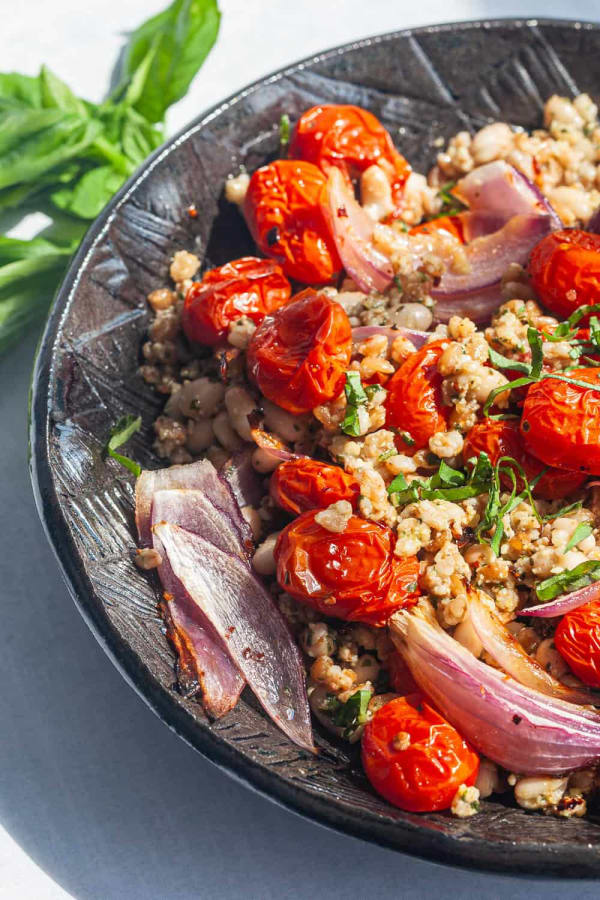 Farro with Blister Tomato and Pesto cover
