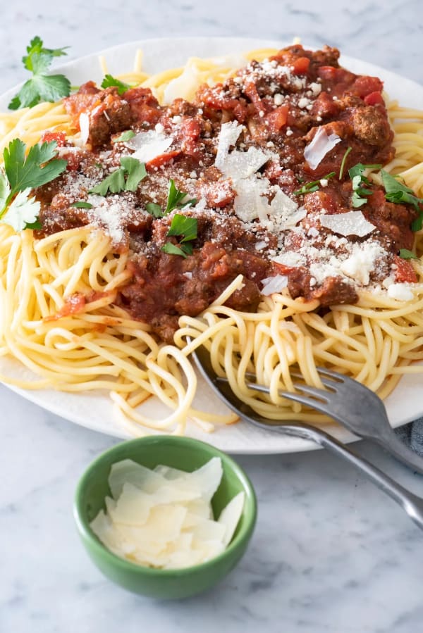 Crock Pot Meaty Pasta Sauce cover