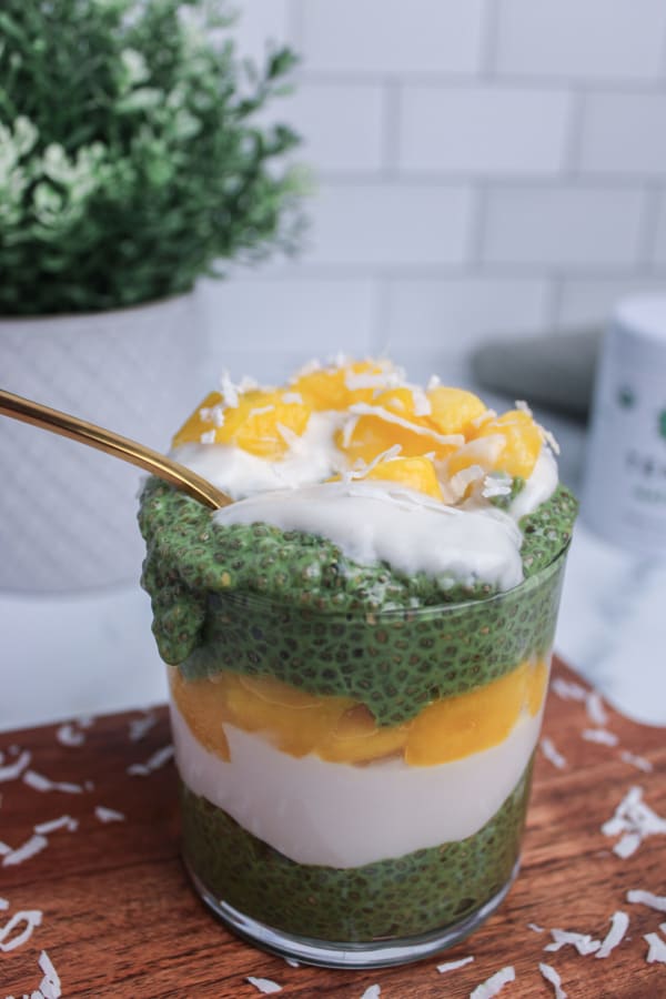 Matcha Mango Coconut Chia Pudding cover
