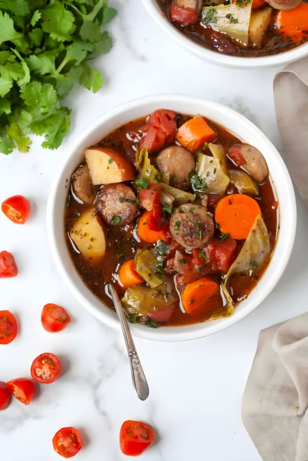 Paleo Sausage Cabbage Soup cover