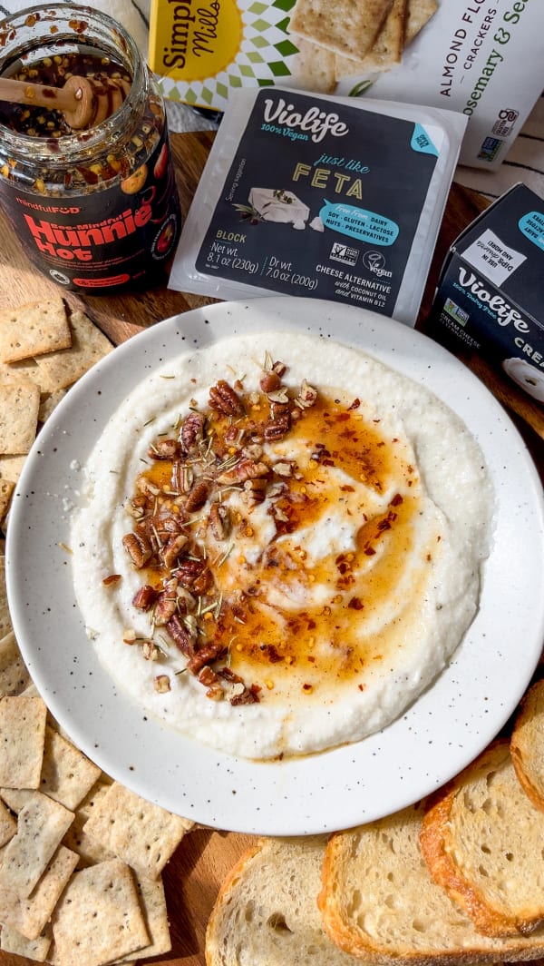 Vegan Hot Honey Whipped Feta Dip cover