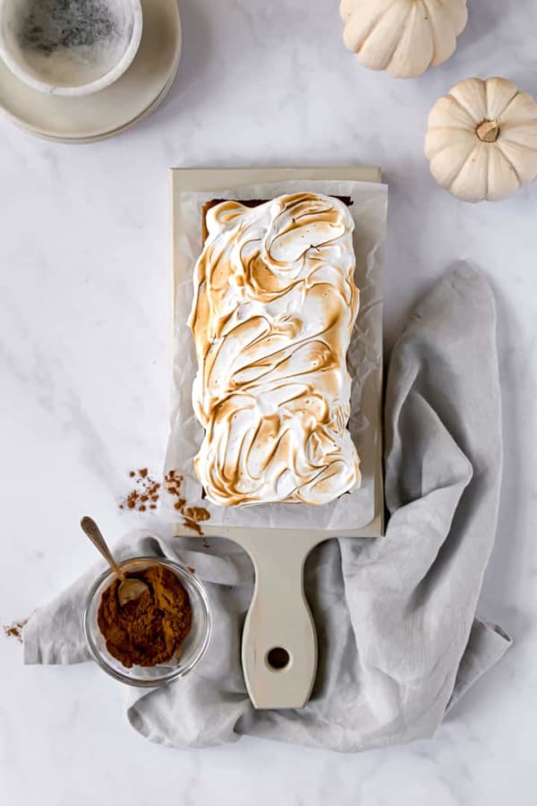 Small Batch Pumpkin Pie Bars with Swiss Meringue cover