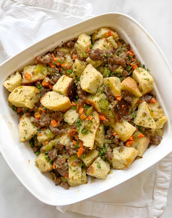 Sausage Stuffing Casserole cover