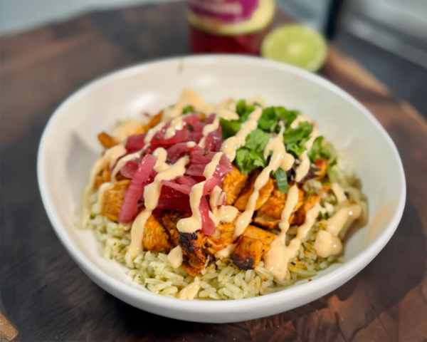 High-Protein Chicken Al Pastor Bowls cover