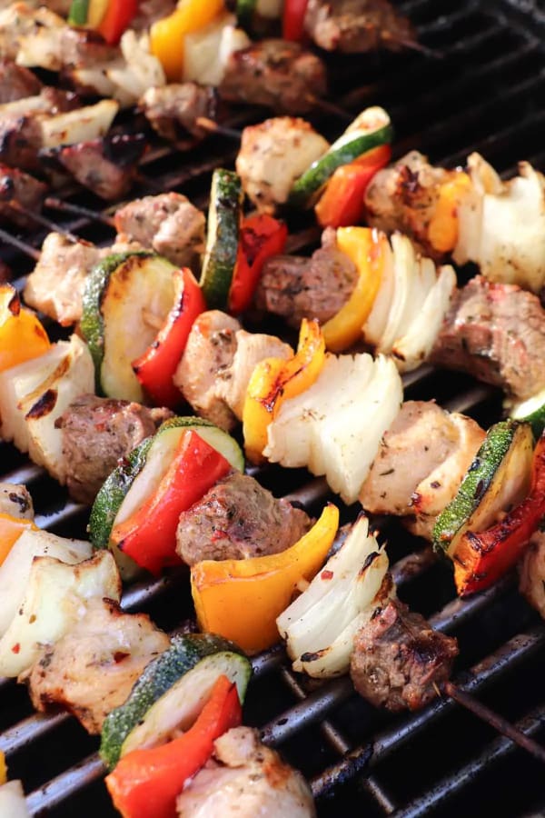 Chicken and Steak Kabobs with Italian Dressing Marinade cover