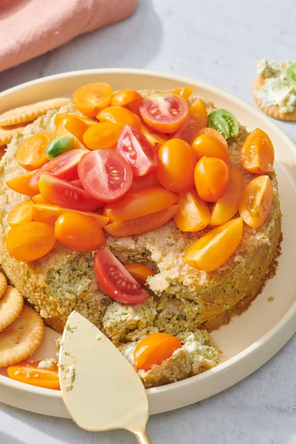 Savory Basil Pesto Cheesecake Dip cover