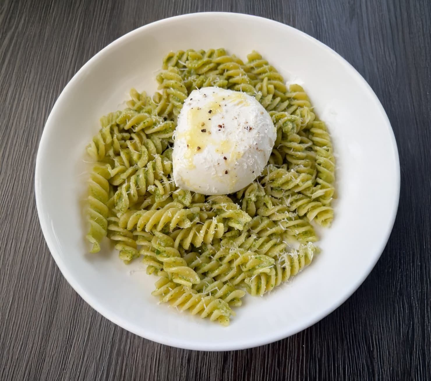 Pesto and Burrata Pasta