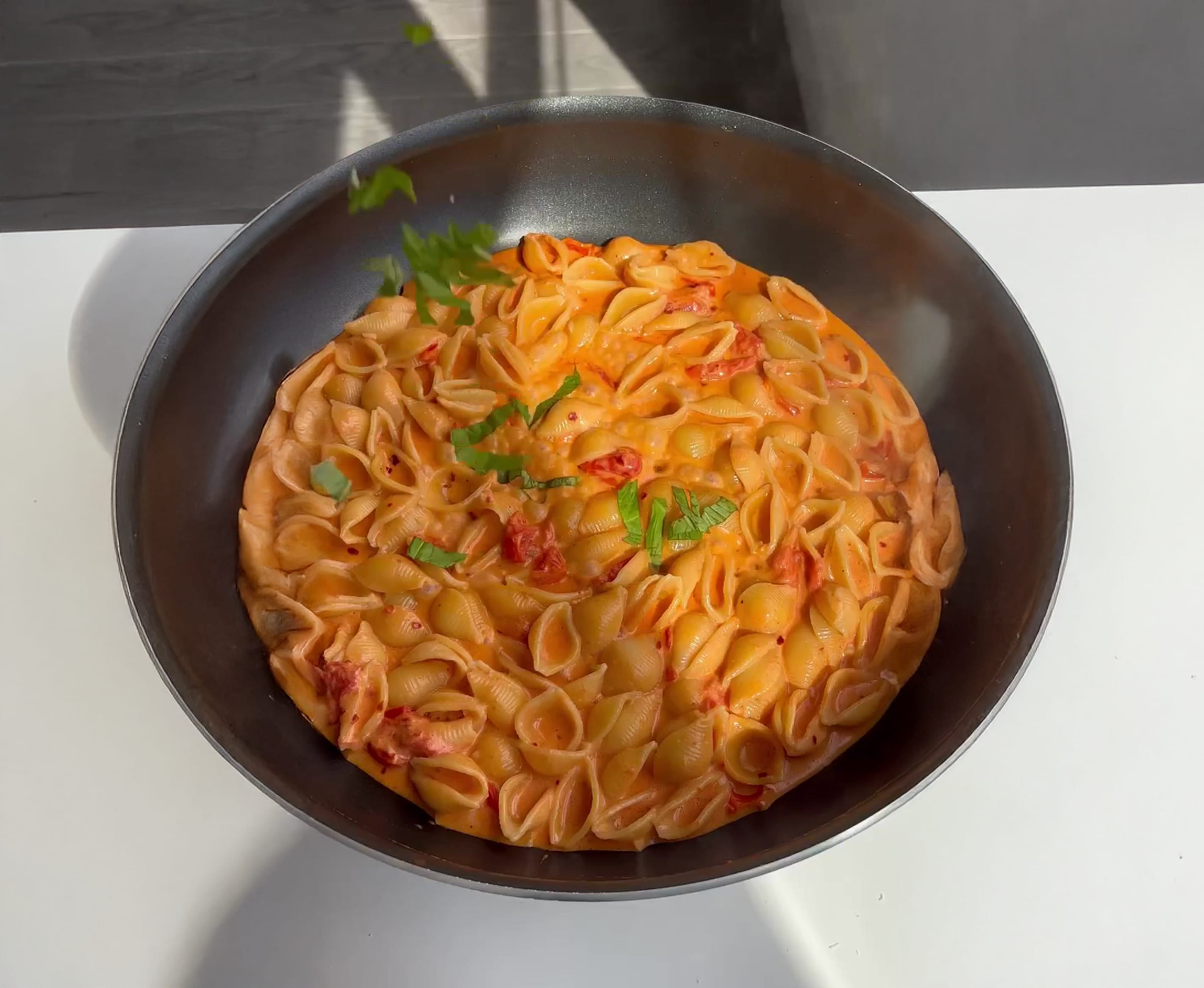 Tomato Basil Vodka Shells