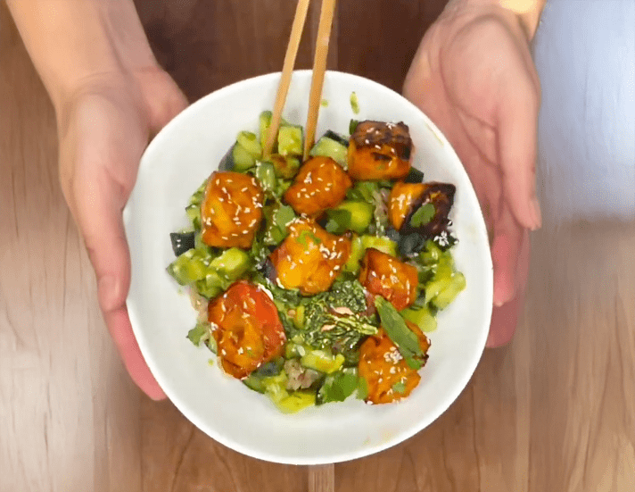 High Protein Salmon Rice Bowls