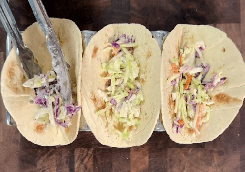 High Protein Bang Bang Shrimp Tacos