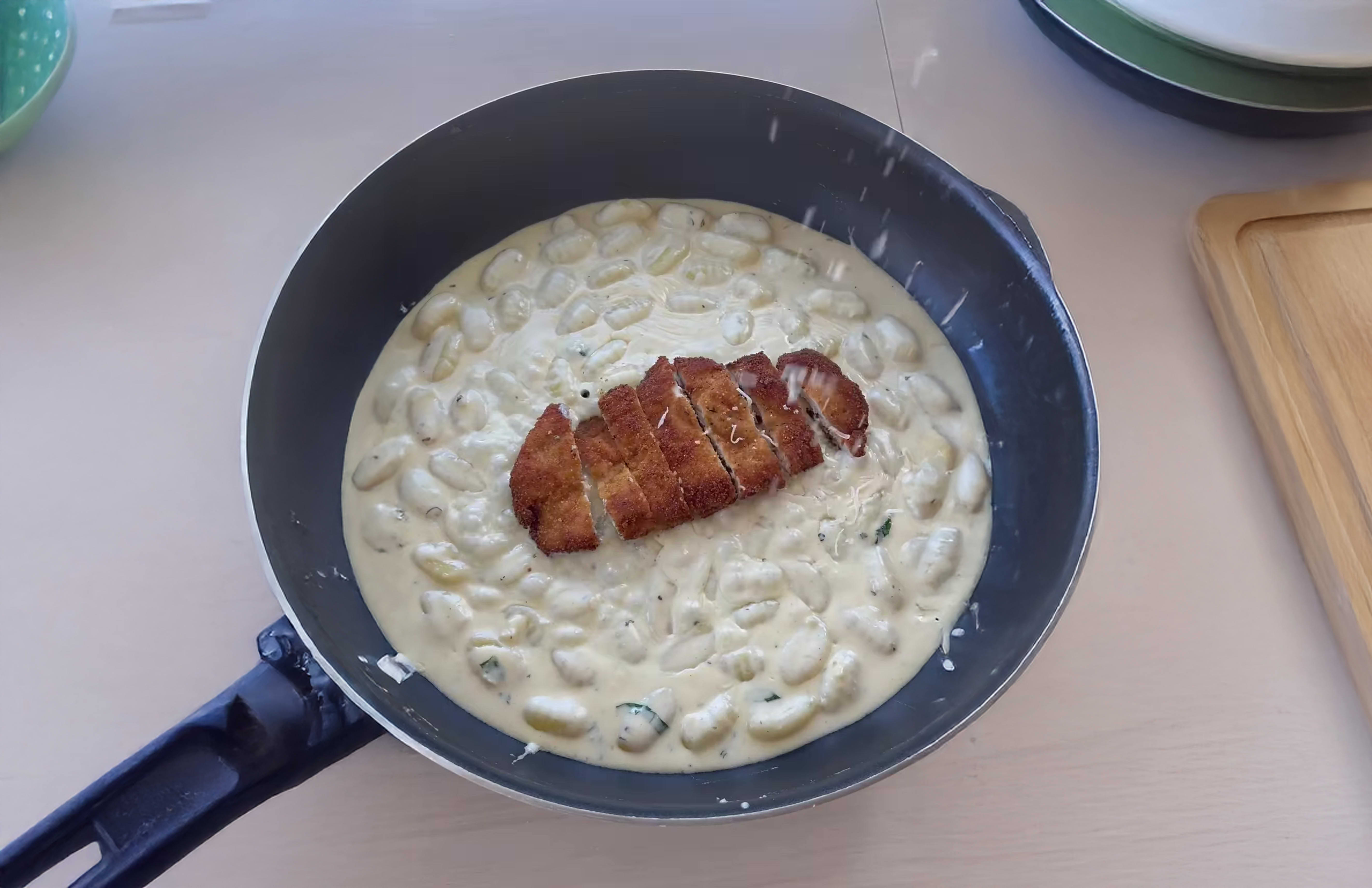 Creamy Lemon Ricotta Gnocchi with Crispy Chicken Cutlet