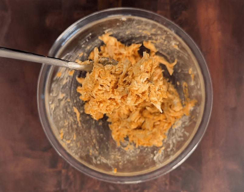 Buffalo Chicken Stuffed Sweet Potatoes